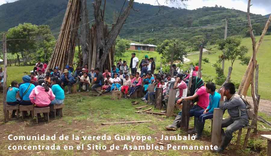 Llamamiento comunitario en defensa de la vida y el control del territorio ancestral de Jambaló – Cauca