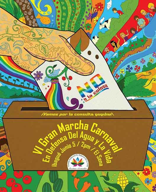 Tolima: Gran Marcha Carnaval en Defensa del Agua, la Tierra, la Vida y contra la Megaminería
